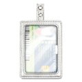 Cosco MyID Leather ID Badge Holder, Vertical/Horizontal, 2.5 x 4, Silver 75004